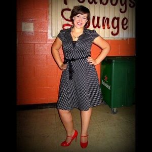 Retro black and white a-line dress from ModCloth